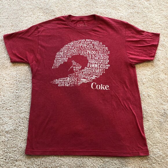 Other - Men's Red Coca-Cola Short-Sleeves Top Shirt Tee